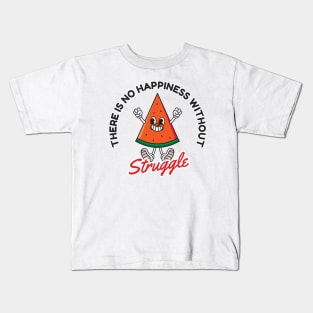 Retro vintage happy watermelon Kids T-Shirt